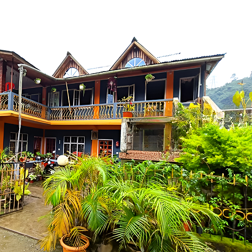 TBK294 Wooden riverside villa with tea-garden and mountain view