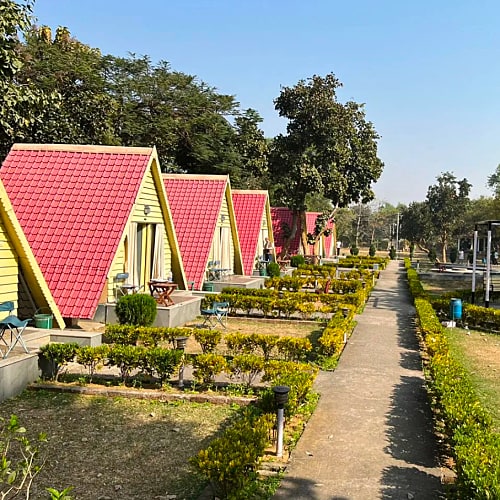 Banjara Huts Amidst Lush Greenery